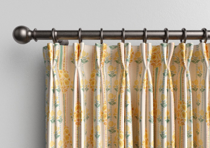 Petal & Block Jaipur Stripe, Marigold - Made to Measure Curtains - Image 10